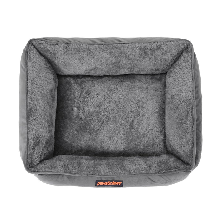 Paws & Claws LUX WALLED BED GREY SMALL 60X50X21CM