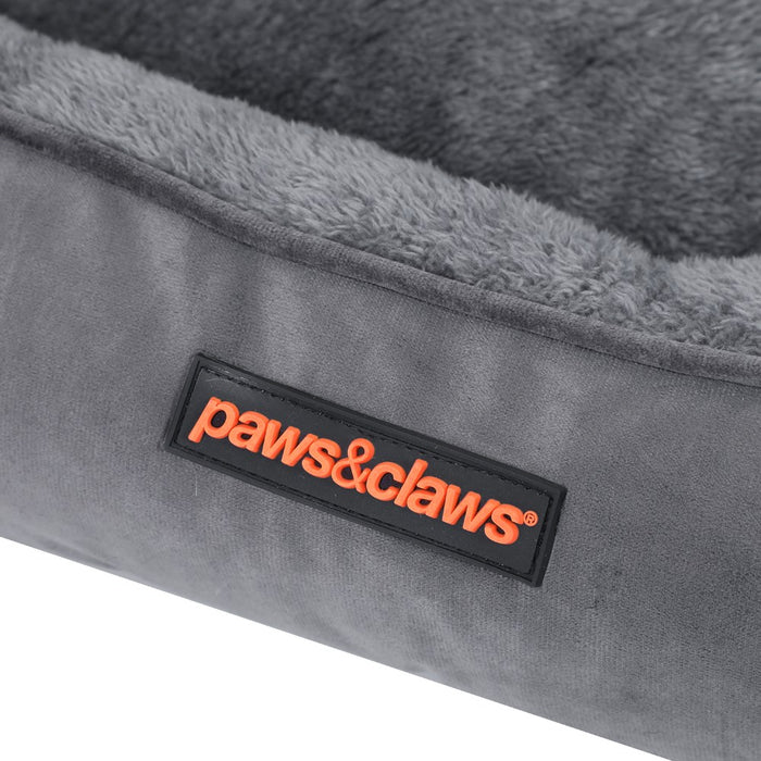 Paws & Claws LUX WALLED BED GREY SMALL 60X50X21CM