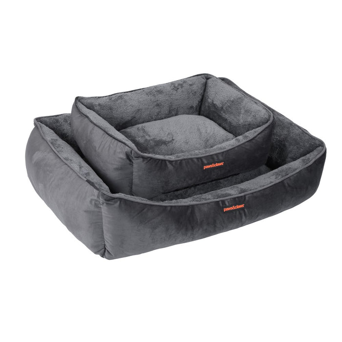 Paws & Claws LUX WALLED BED GREY SMALL 60X50X21CM