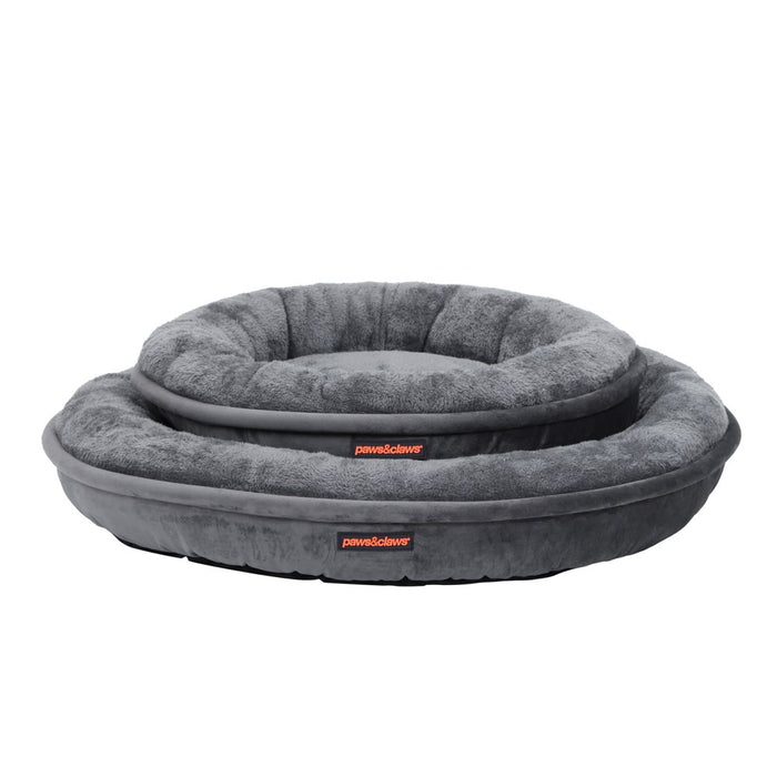 Paws & Claws LUX ROUND BED GREY SMALL 60X60X14CM