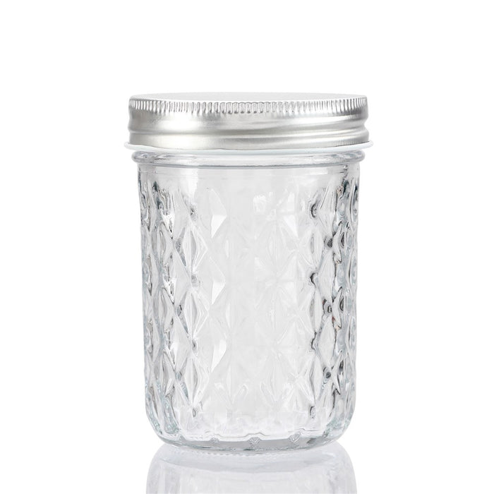 Lemon & Lime QUILTED GLASS CONSERVE JAR 3PK 220ML 7X7X10CM