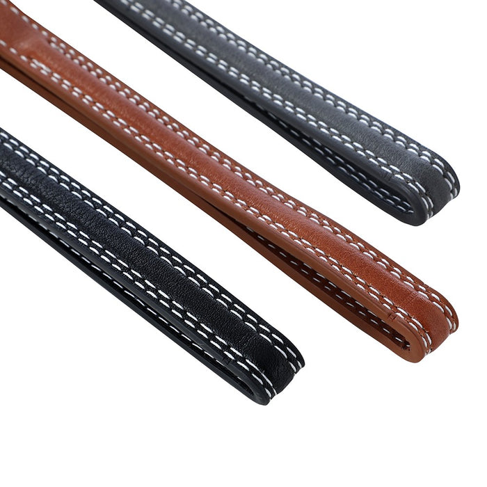 Paws & Claws LEATHER LOOK PADDED DOG COLLAR W/ STITCH DETAIL SML COLS 30-45X1.5CM