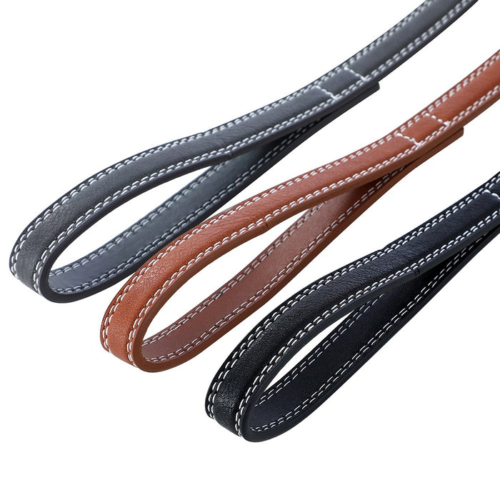 Paws & Claws LEATHER LOOK PADDED DOG LEAD W/ STITCH DETAIL COLS 120X2CM