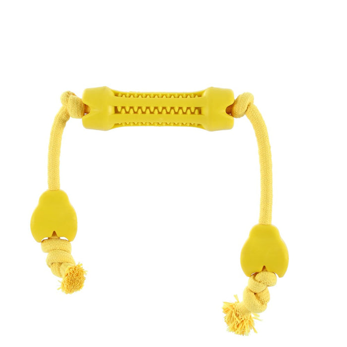Paws & Claws FLAVOUR-BONE DOUBLE TUGGER BEEF FLAVOURED RUBBER TOY 65X5CM