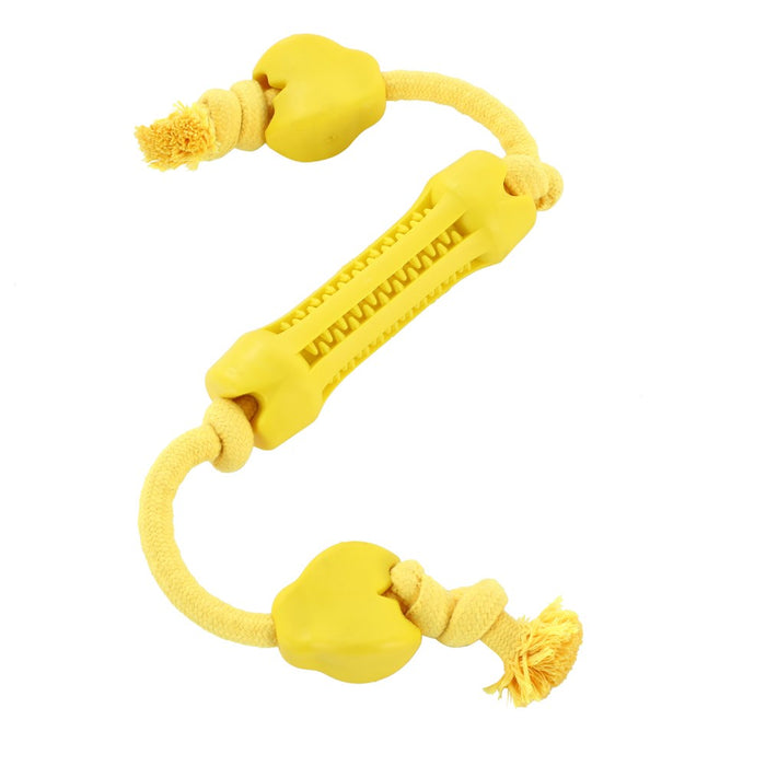 Paws & Claws FLAVOUR-BONE DOUBLE TUGGER BEEF FLAVOURED RUBBER TOY 65X5CM