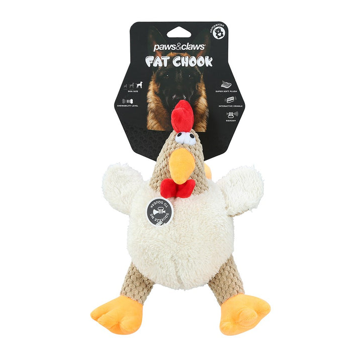 Paws & Claws FAT CHOOK PLUSH TOY 28CM