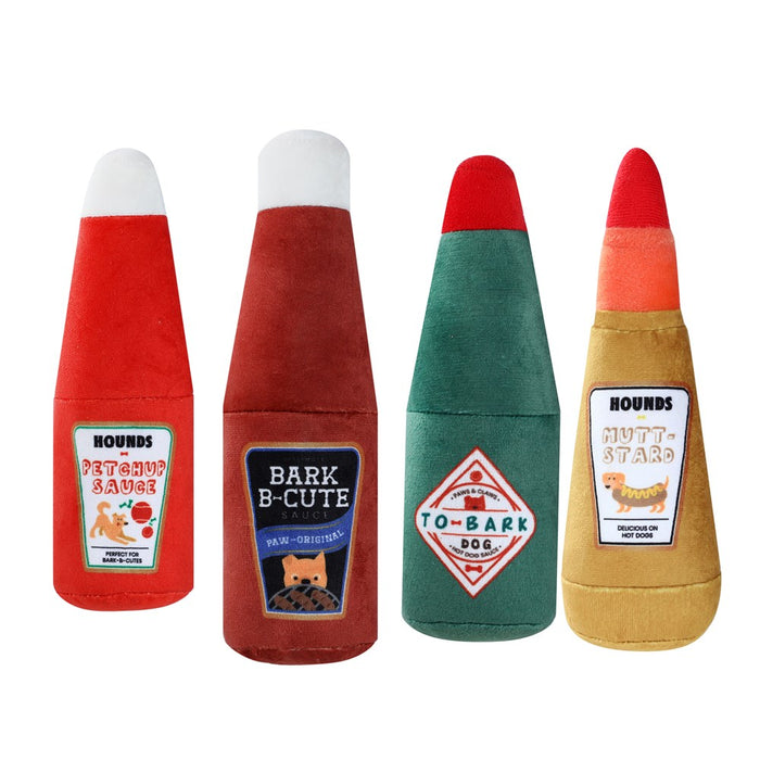 Paws & Claws PLUSH MUSTARD BOTTLE 20X8CM