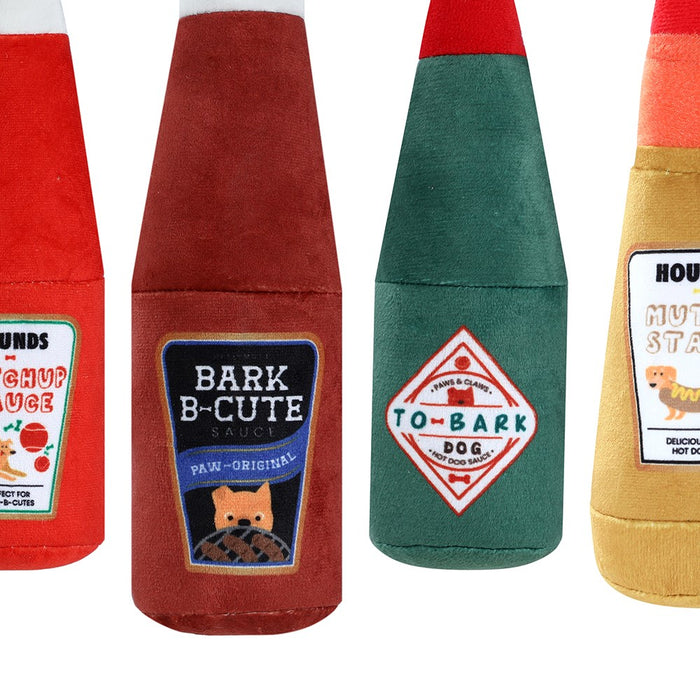 Paws & Claws PLUSH MUSTARD BOTTLE 20X8CM