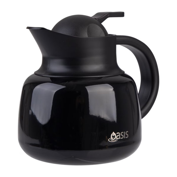 S/S D/WALL INS. TEA POT W/ STRAINER 750ML BLACK
