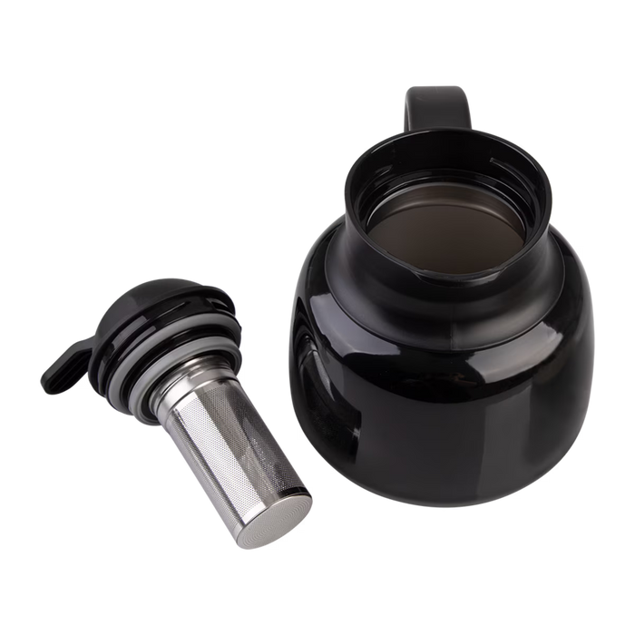 S/S D/WALL INS. TEA POT W/ STRAINER 750ML BLACK