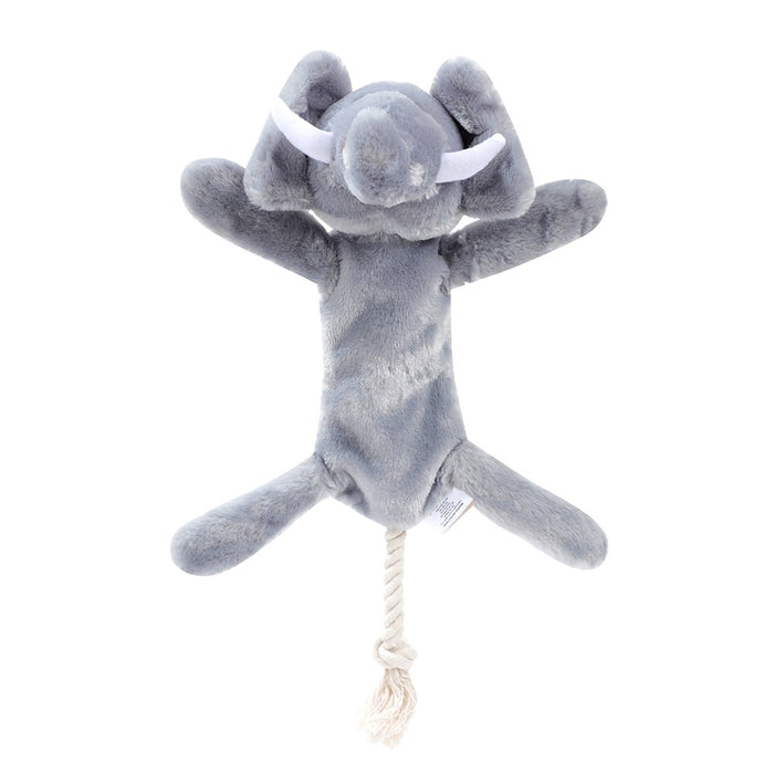 Paws & Claws SAFARI ROPE SKELETON PLUSH ELEPHANT 38X12CM