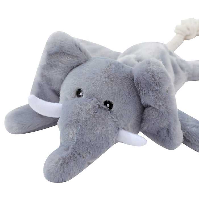 Paws & Claws SAFARI ROPE SKELETON PLUSH ELEPHANT 38X12CM