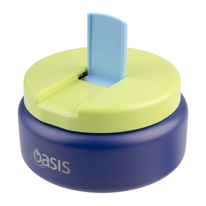 S/S D/WALL INS. FOOD FLASK W/QUICK RELEASE LID 230ML PEACOCK BLUE