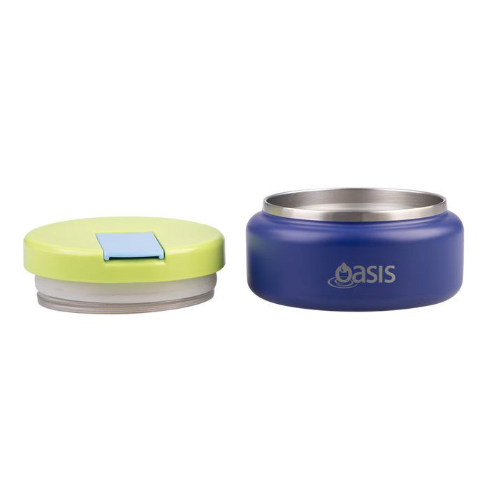 S/S D/WALL INS. FOOD FLASK W/QUICK RELEASE LID 230ML PEACOCK BLUE