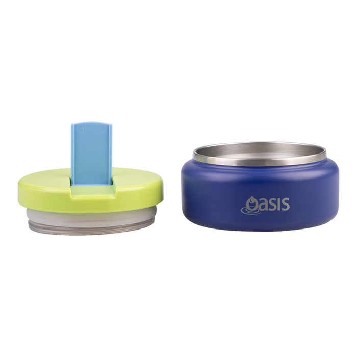 S/S D/WALL INS. FOOD FLASK W/QUICK RELEASE LID 230ML PEACOCK BLUE