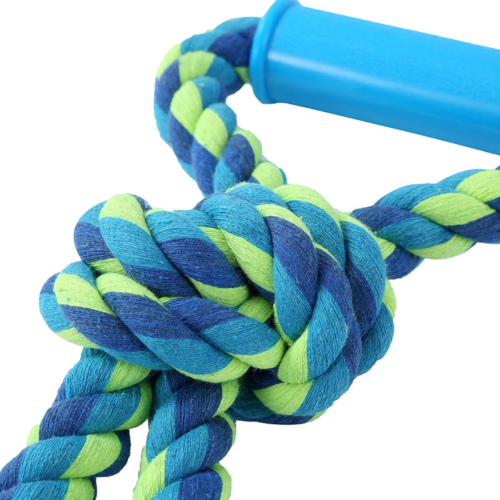 Paws & Claws TWIN KNOTTED ROPE TUGGER TOY W/ HANDLE 50X2.5CM 523G