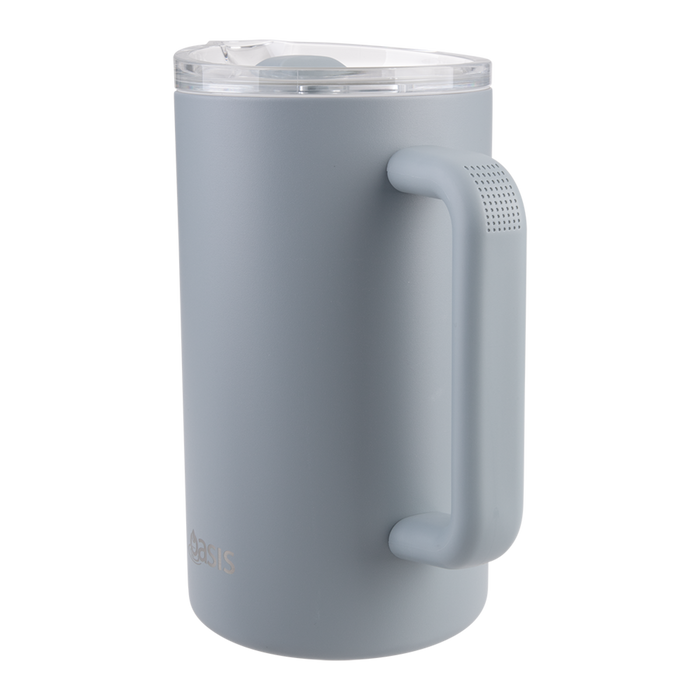 CERAMIC LINED S/S T/WALL INS. WATER PITCHER 1.5L HAZY BLUE