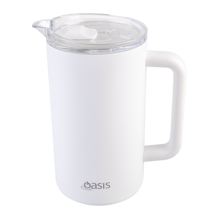 CERAMIC LINED S/S T/WALL INS. WATER PITCHER 1.5L WHITE