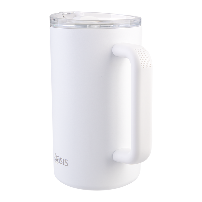 CERAMIC LINED S/S T/WALL INS. WATER PITCHER 1.5L WHITE