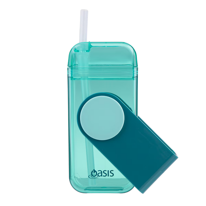 KID'S TRITAN JUICE BOX W/ STRAW 300ML GREEN