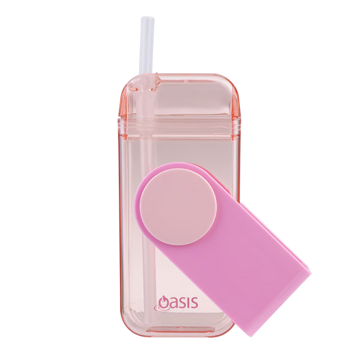 KID'S TRITAN JUICE BOX W/ STRAW 300ML PINK