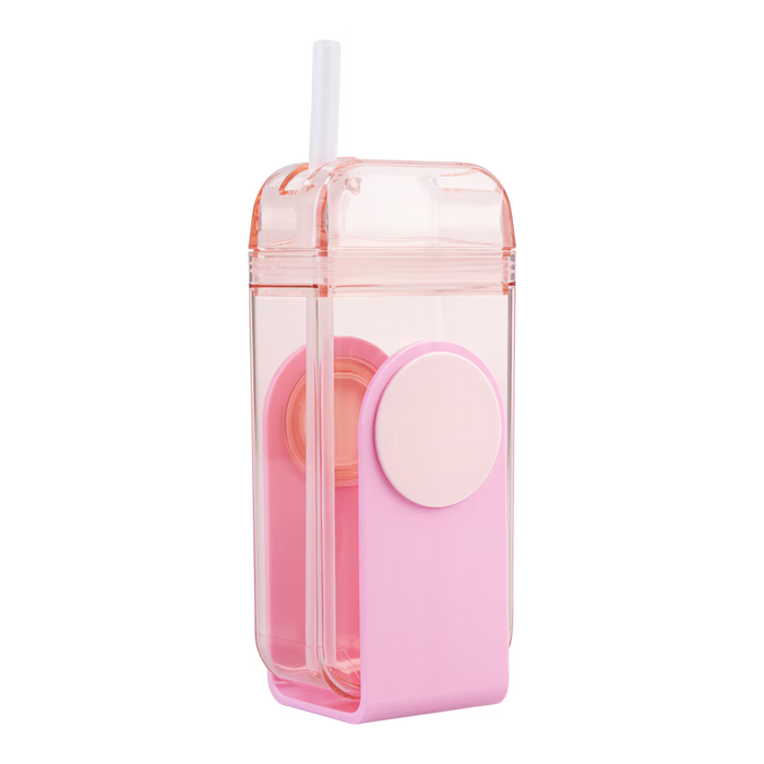 KID'S TRITAN JUICE BOX W/ STRAW 300ML PINK