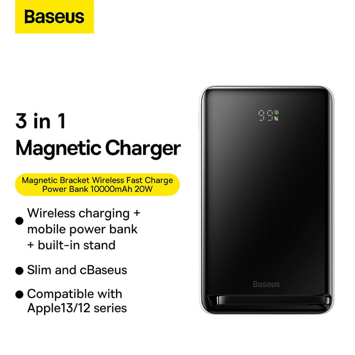 Baseus Magnetic Bracket Wireless Fast Charge Power Bank 10000mAh 20W