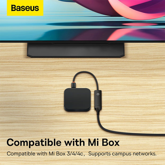 Baseus Lite Series Ethernet Adapter USB-A to RJ45 LAN Port 100Mbps-Black