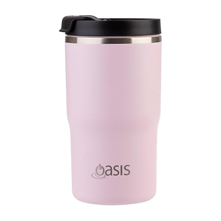 CERAMIC LINED S/S D/WALL INS. TRAVEL MUG 480ML PINK LEMONADE