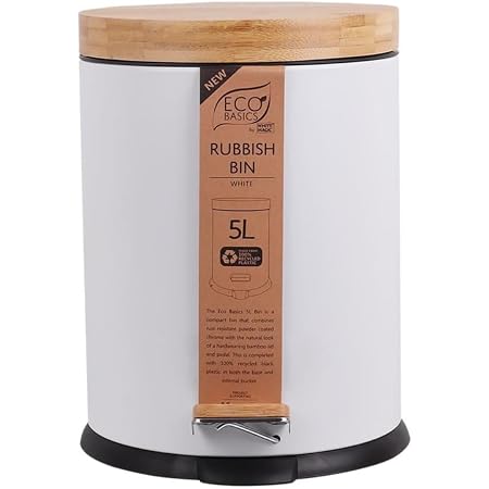 Eco Basics Rubbish Bin 5L - White