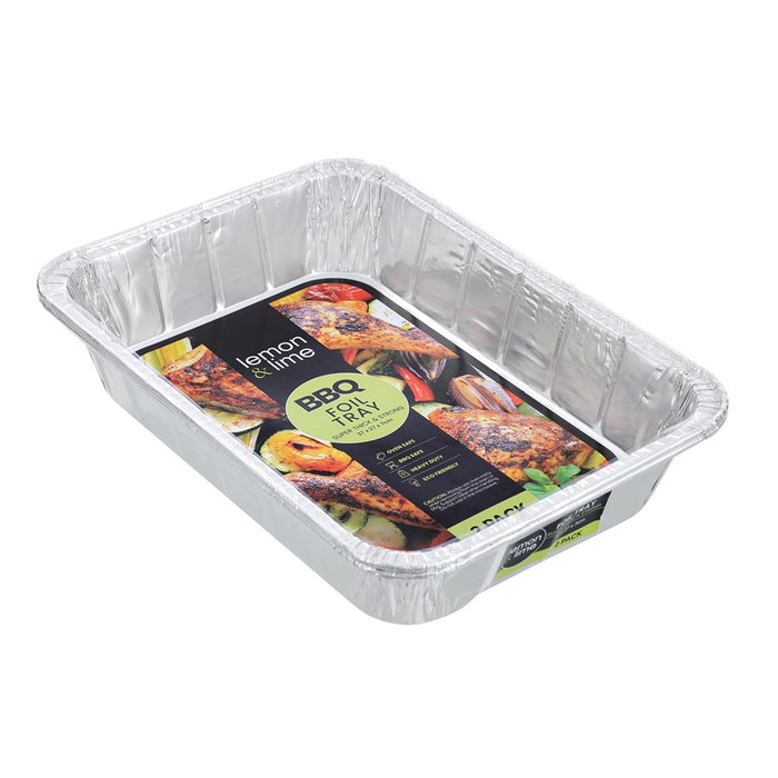 Lemon & Lime FOIL TRAY 2PK 37X27X7CM SHELF READY PDQ