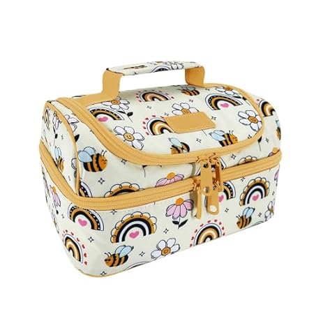 INS. DOUBLE DECKER LUNCH BAG BUSY BEES
