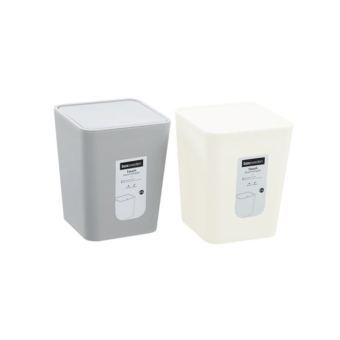 Boxsweden Touch Swing Bin Square 2.7L 14.5X14.5X18Cm