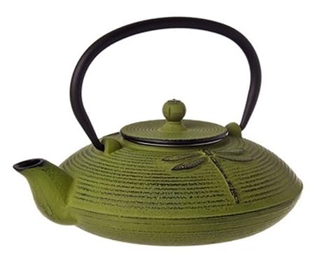 CAST IRON TEAPOT 770ML - DRAGONFLY GREEN