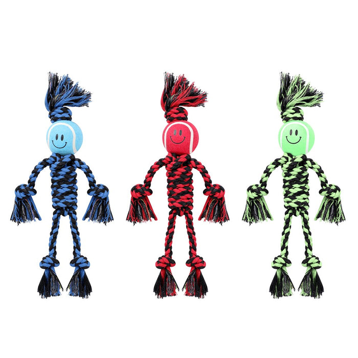 Paws & Claws ROPE MAN TUG TOY 40X1CM 228G