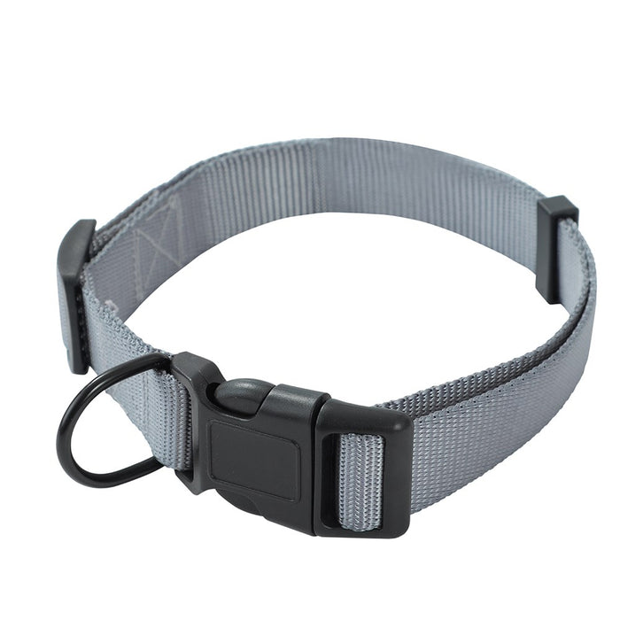 Paws & Claws ESSENTIALS DOG COLLAR LGE 45-65CM X 2.5CM COLOURS BLK/GREY/RED