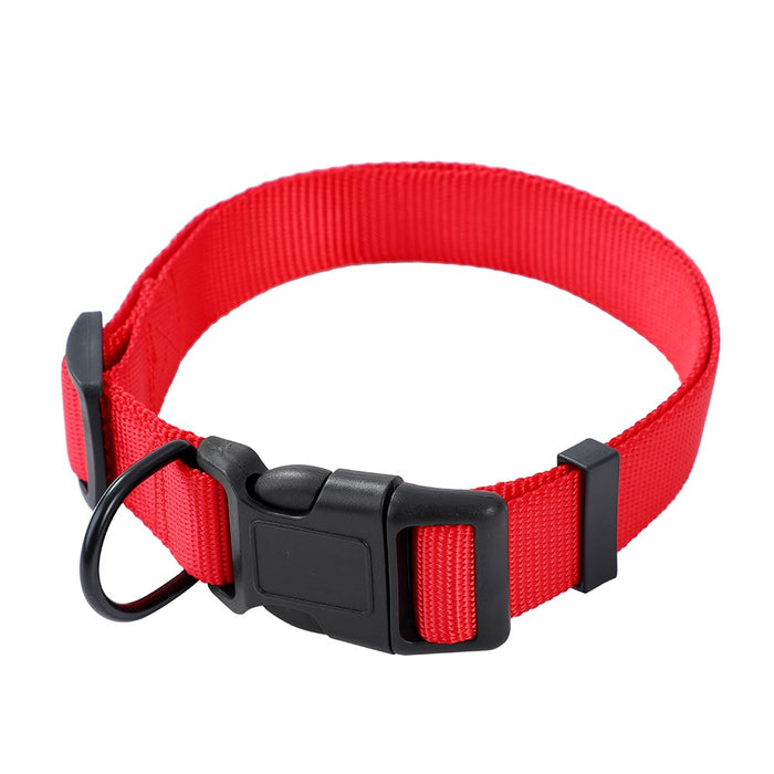 Paws & Claws ESSENTIALS DOG COLLAR LGE 45-65CM X 2.5CM COLOURS BLK/GREY/RED