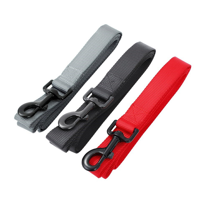 Paws & Claws ESSENTIALS DOG LEAD W/ PADDED HANDLE 150X2.5CM BLK/GREY/RED