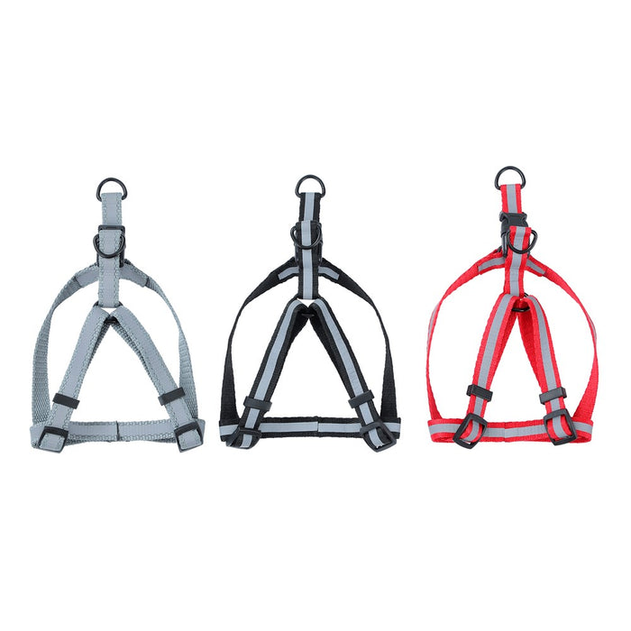 Paws & Claws ADJUSTABLE PET HARNESS SML 35-50x1.5CM BLK/GRY/RED