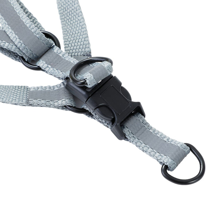 Paws & Claws ADJUSTABLE PET HARNESS SML 35-50x1.5CM BLK/GRY/RED