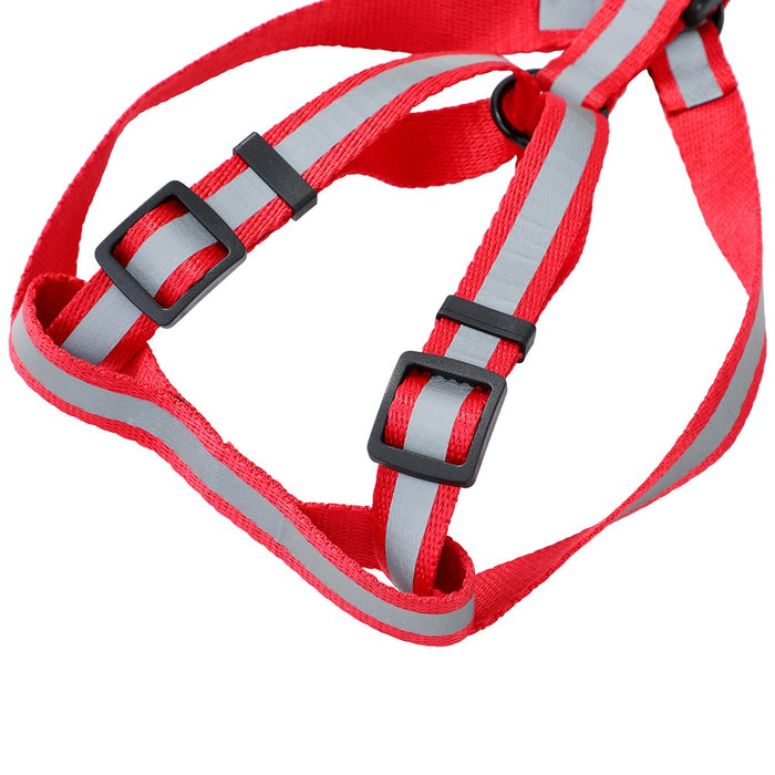 Paws & Claws ADJUSTABLE PET HARNESS MED 40-65X2CM BLK/GRY/RED