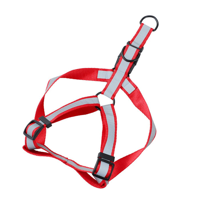 Paws & Claws ADJUSTABLE PET HARNESS LGE 45-75X2.5CM BLK/GRY/RED