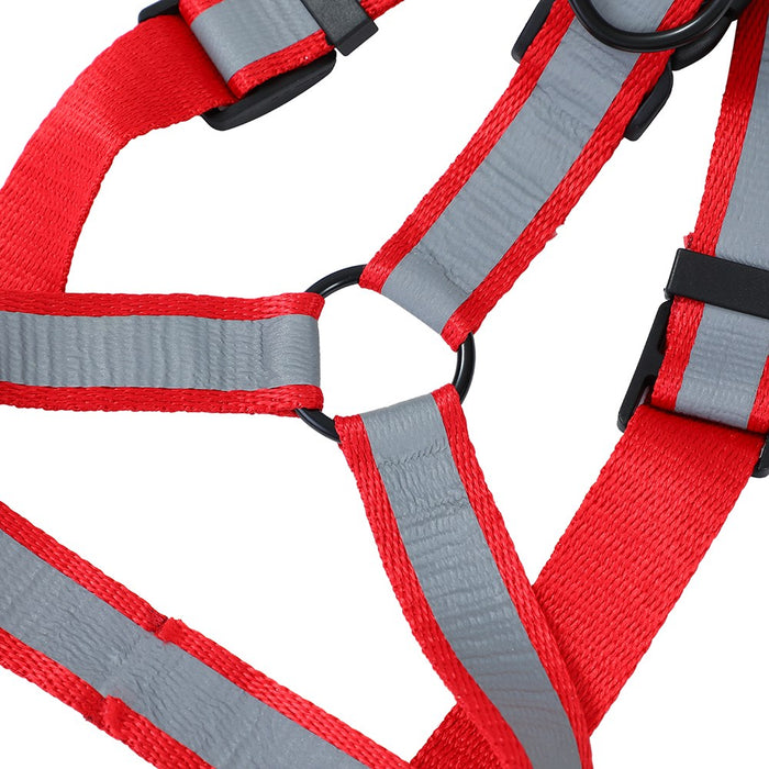 Paws & Claws ADJUSTABLE PET HARNESS LGE 45-75X2.5CM BLK/GRY/RED