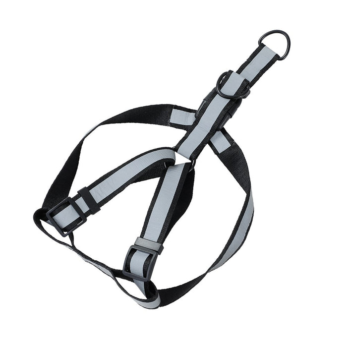 Paws & Claws ADJUSTABLE PET HARNESS LGE 45-75X2.5CM BLK/GRY/RED
