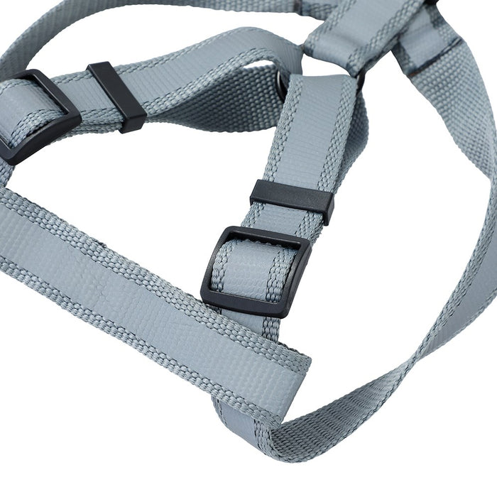 Paws & Claws ADJUSTABLE PET HARNESS LGE 45-75X2.5CM BLK/GRY/RED