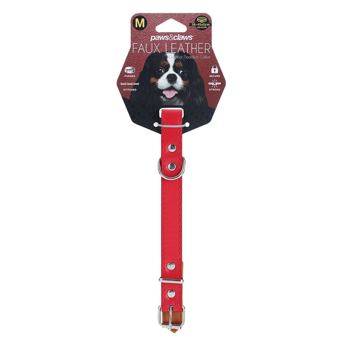 Paws & Claws PREMIUM ORIGINAL DOG COLLAR PADDED MED 36-45X2CM