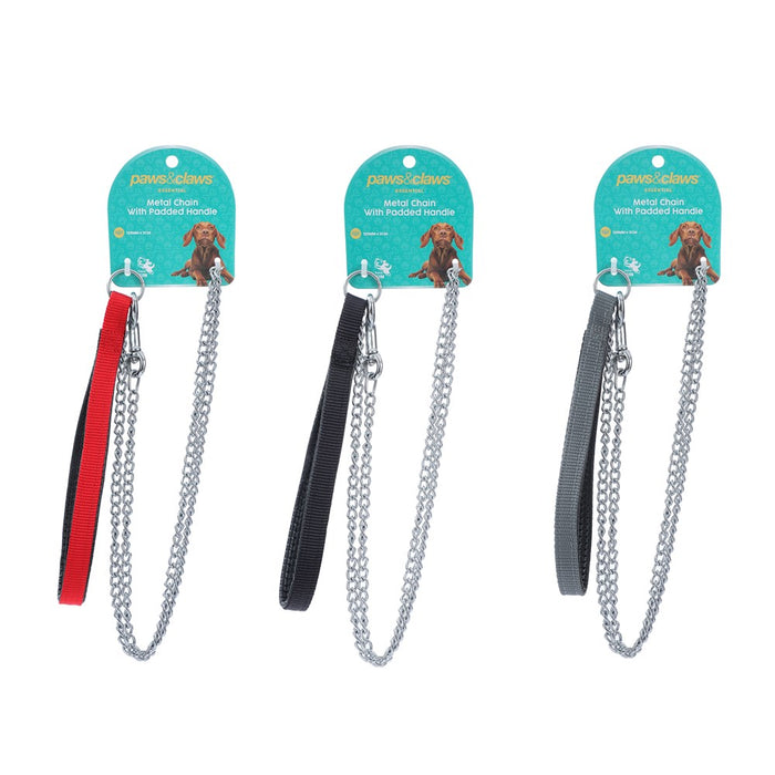 Paws & Claws CHAIN LEAD WITH PADDED HANDLE 120X2CM