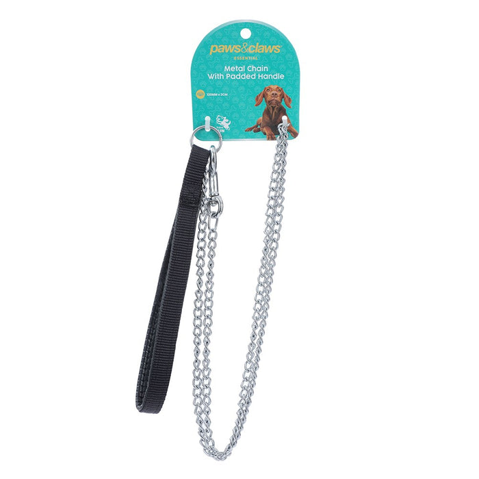 Paws & Claws CHAIN LEAD WITH PADDED HANDLE 120X2CM
