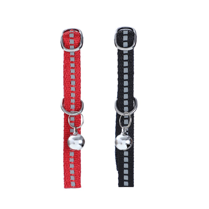 Paws & Claws REFLECTIVE CAT COLLAR NYLON W/ BELL 35X1CM COLS