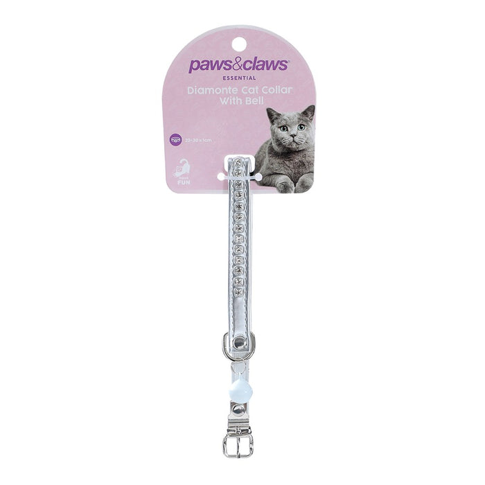 Paws & Claws DIAMONTE CAT COLLAR W/ BELL 22-30X1CM COLS